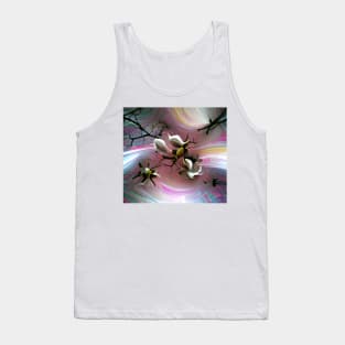 Psychedelic Magnolia Flowers Tank Top